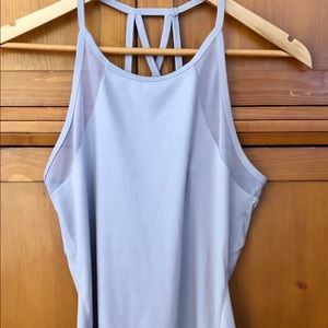 Womens Layer8 Size xSmall Grey Crossed Tank Top
